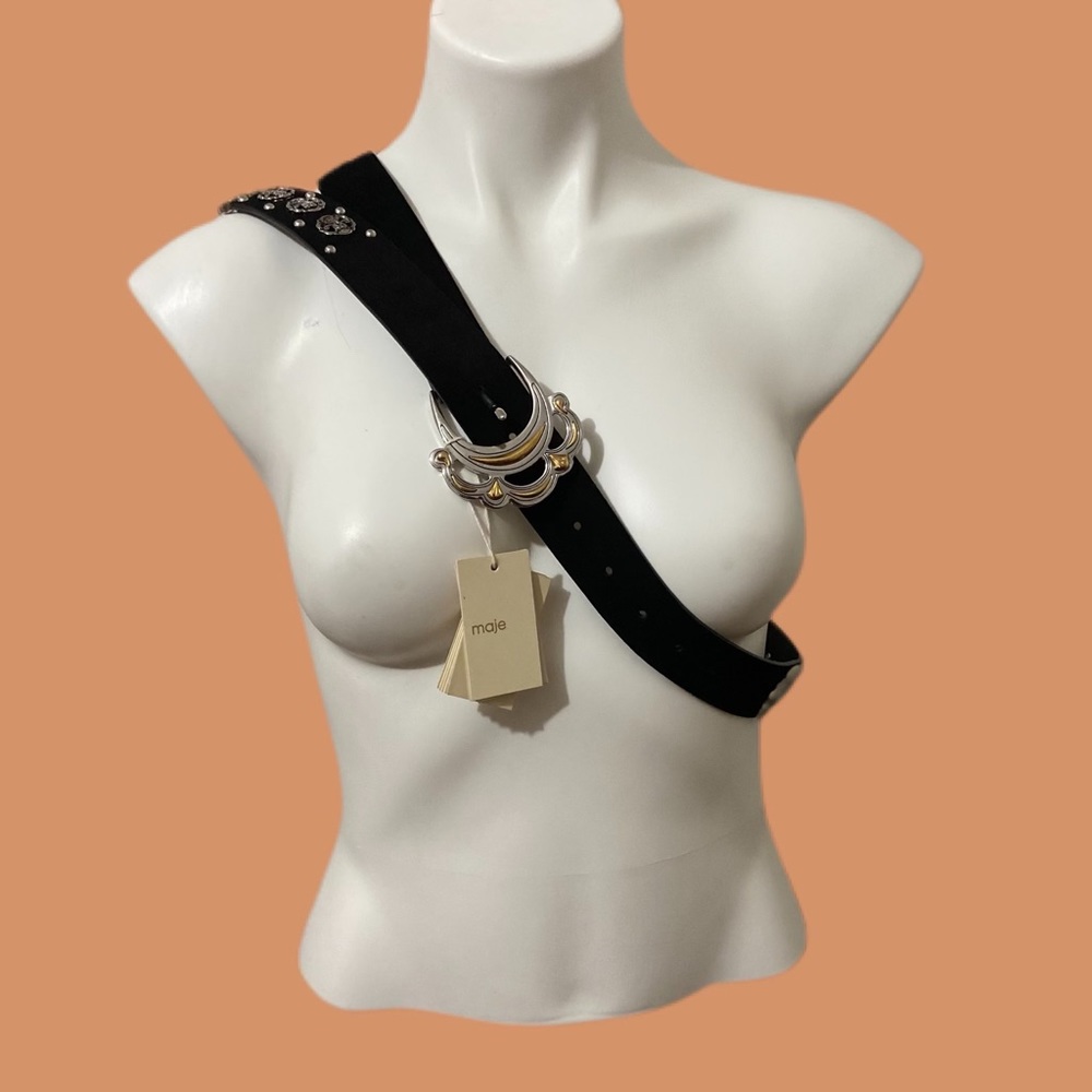 Stud Noir Leather Belt